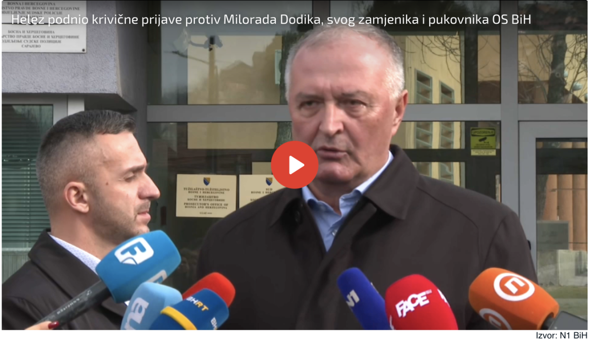 Helez podnio krivične prijave protiv Dodika